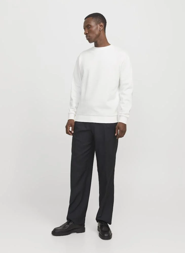 JACK & JONES  Solid Crew Neck Regular Fit Sweatshirt for Men | Best Price UAE